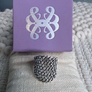 Grace & Heart Sterling Silver “Lattice” Ring